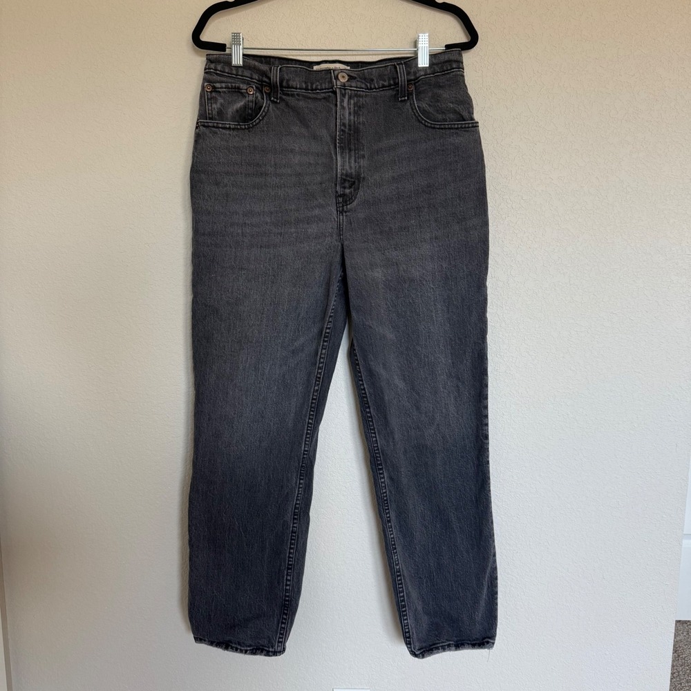 Abercrombie & Fitch The 90s Straight Ultra High Rise Jeans Black 31 Denim Pants